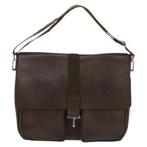 Bvlgari Leather Messenger Bag Brown